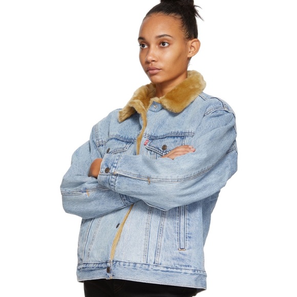 Faux Fur Reversible Denim Jacket 